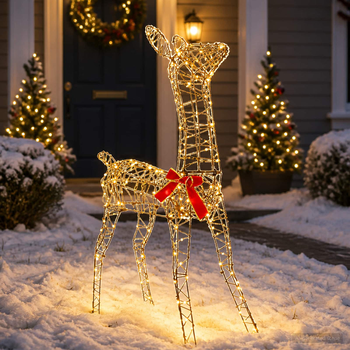 3D Christmas Reindeer LOVIISA 285 LEDs Warm White