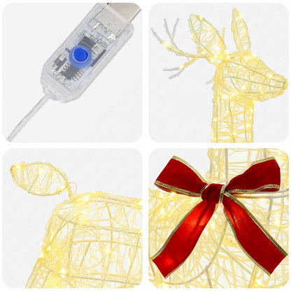 3D Christmas Reindeer LOVIISA 140 LEDs Warm White