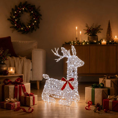 3D Christmas Reindeer LOVIISA 140 LEDs Cold White