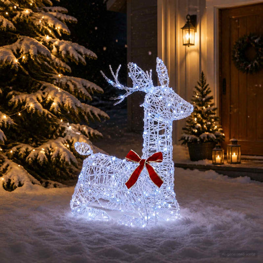 3D Christmas Reindeer LOVIISA 140 LEDs Blue 55 x 22 x 63 cm