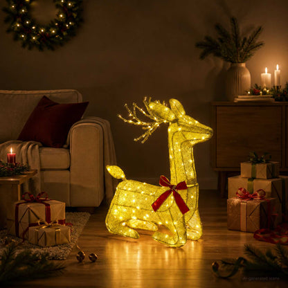 3D Christmas Reindeer LOVIISA 140 LEDs Warm White
