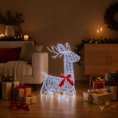 3D Christmas Reindeer LOVIISA 280 LEDs Cold White
