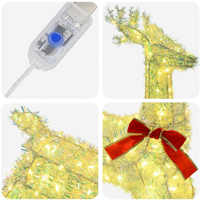 3D Christmas Reindeer LOVIISA 140 LEDs Warm White