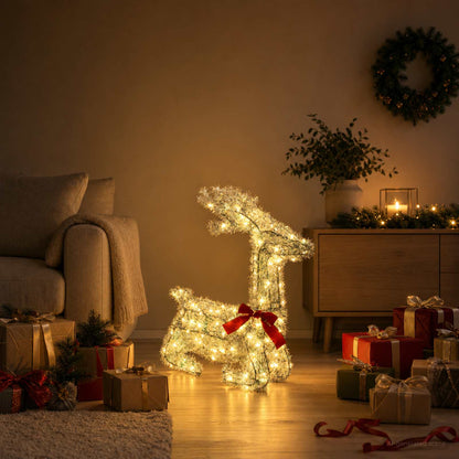 3D Christmas Reindeer LOVIISA 140 LEDs Warm White