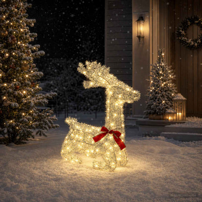 3D Christmas Reindeer LOVIISA 140 LEDs Warm White