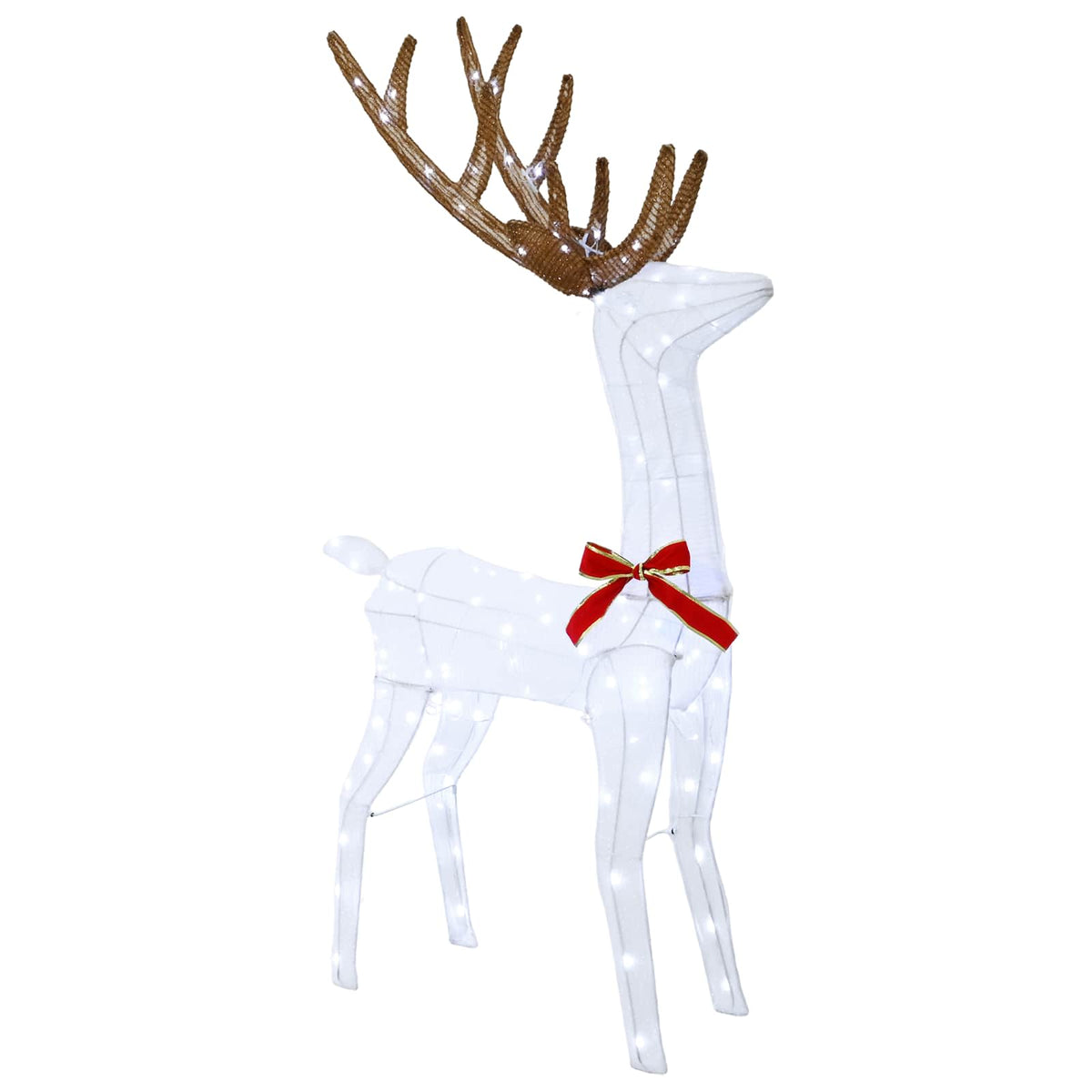 Reindeer Pull Sleigh LOVIISA 200 LEDs Cold White