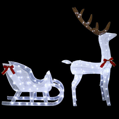 Reindeer Pull Sleigh LOVIISA 200 LEDs Cold White