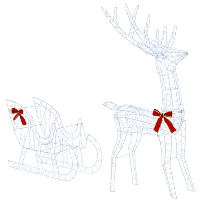 Reindeer Pull Sleigh LOVIISA 450 LEDs Cold White