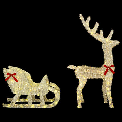 Reindeer Pull Sleigh LOVIISA 200 LEDs Warm White