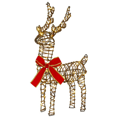 3D Christmas Reindeer LOVIISA 2 pcs 80 LEDs Warm White