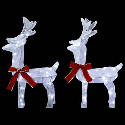 3D Christmas Reindeer LOVIISA 2 pcs 80 LEDs Cold White