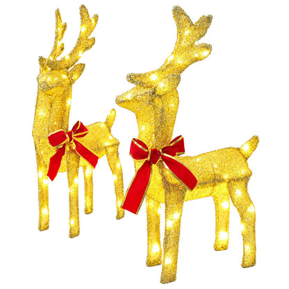 3D Christmas Reindeer LOVIISA 2 pcs 80 LEDs Warm White