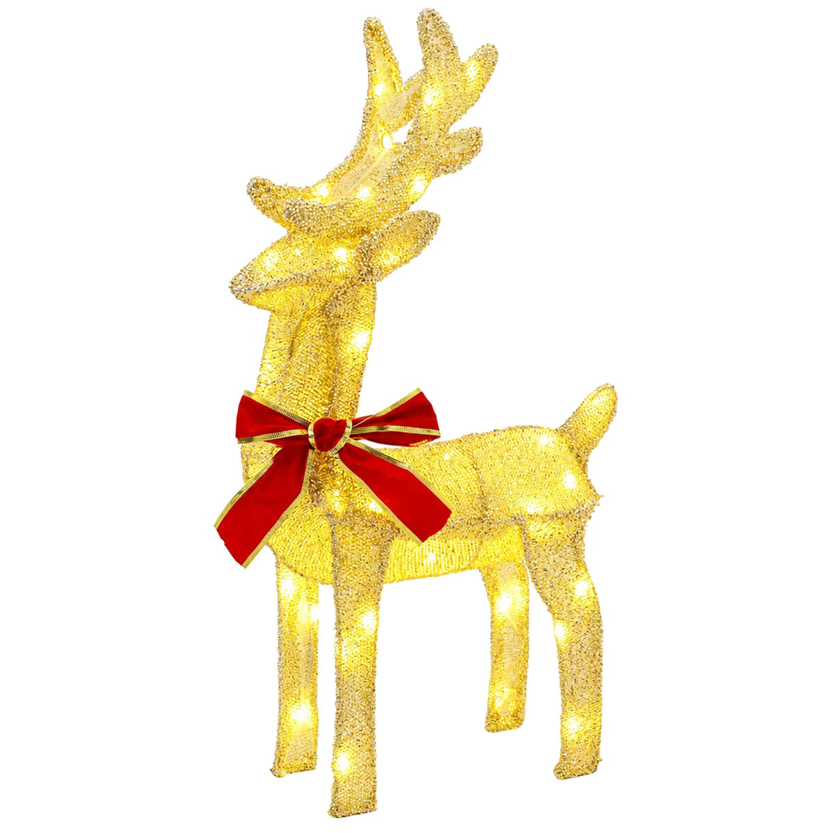 3D Christmas Reindeer LOVIISA 2 pcs 80 LEDs Warm White
