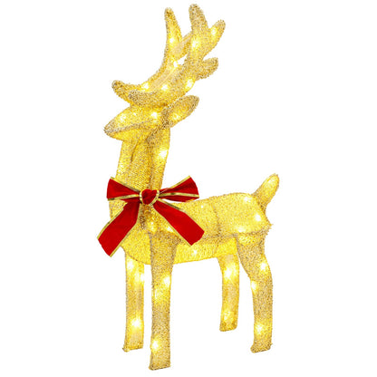 3D Christmas Reindeer LOVIISA 2 pcs 80 LEDs Warm White