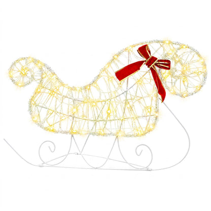Christmas Reindeer with Sleigh 3 pcs 60 LEDs Warm White