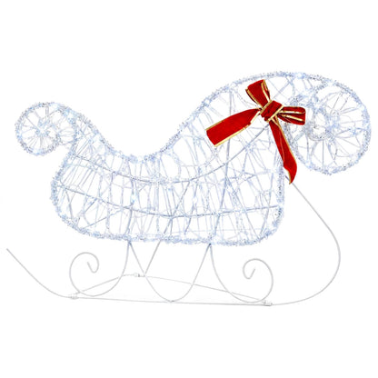 Christmas Reindeer with Sleigh 3 pcs 60 LEDs Cold White