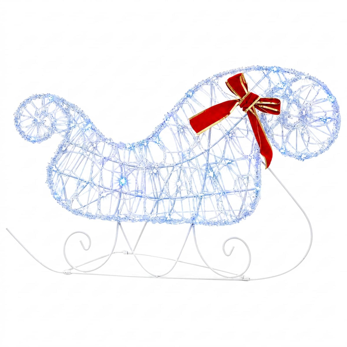 Christmas Reindeer with Sleigh 3 pcs 60 LEDs Blue