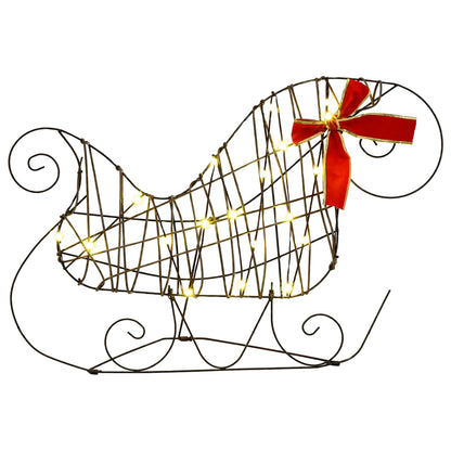 Christmas Reindeer with sleigh 3 pcs 60 LEDs Warm White