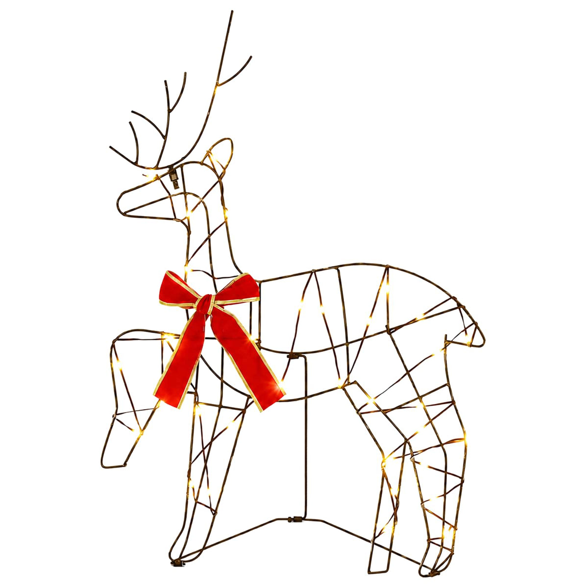 Christmas Reindeer with sleigh 3 pcs 140 LEDs Warm White