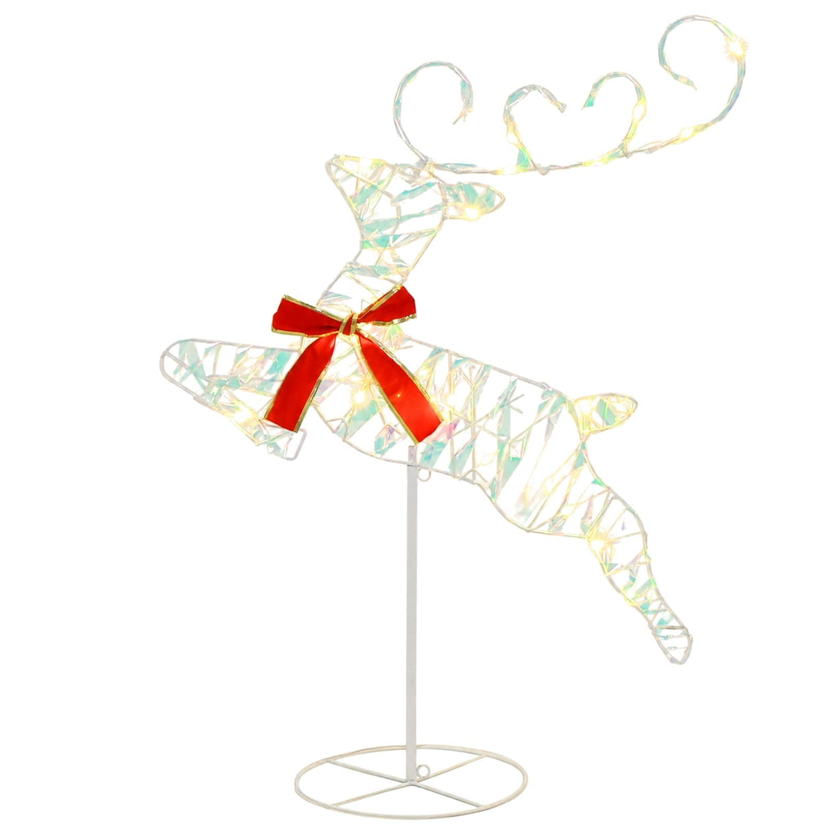 Christmas Reindeer with Sleigh 3 pcs 72 LEDs Warm White