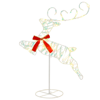 Christmas Reindeer with Sleigh 3 pcs 72 LEDs Warm White