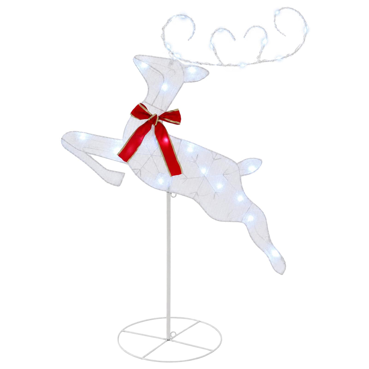 Christmas Reindeer with Sleigh 3 pcs 72 LEDs Cold White