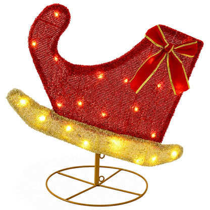 Christmas Reindeer with Sleigh 3 pcs 72 LEDs Warm White