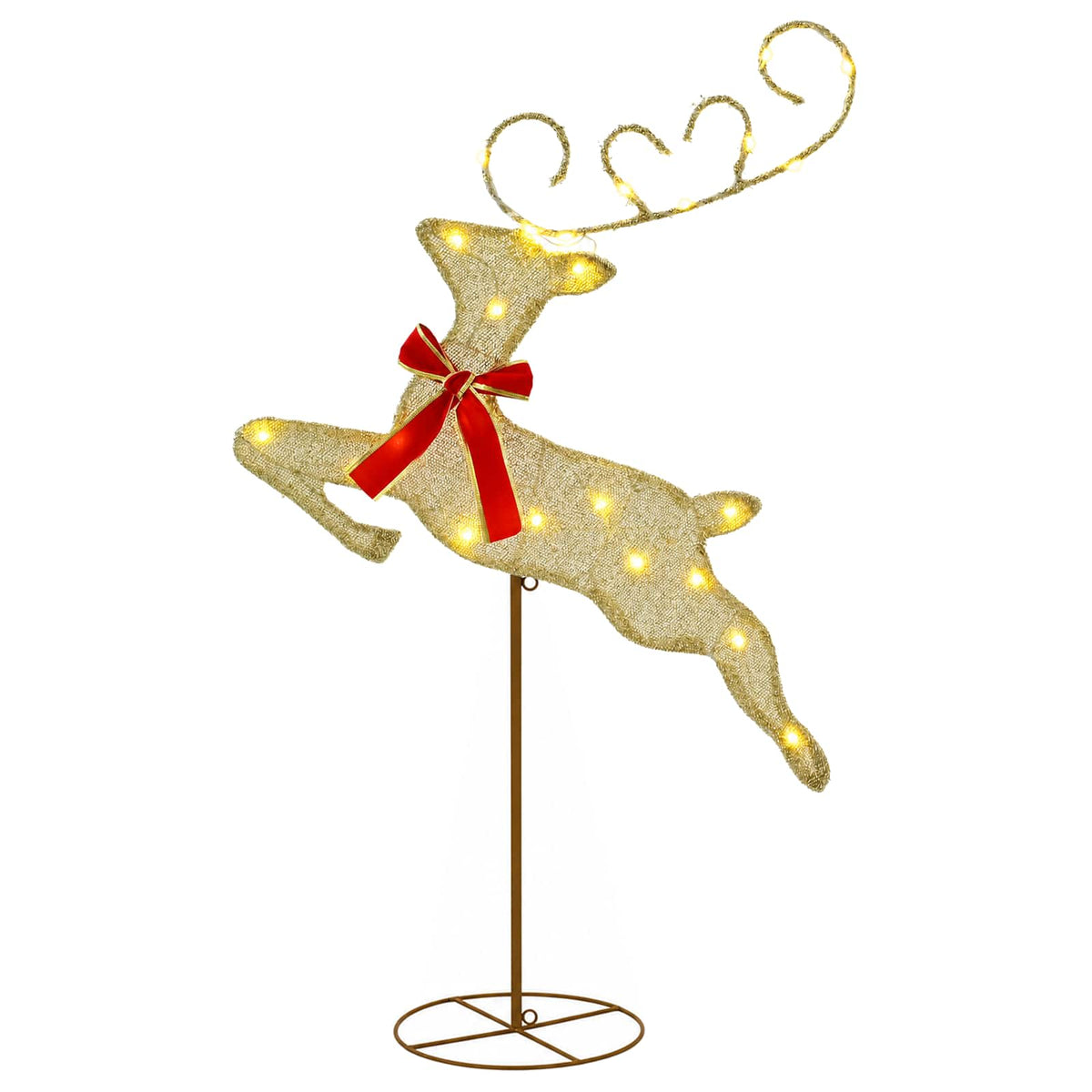 Christmas Reindeer with Sleigh 3 pcs 72 LEDs Warm White