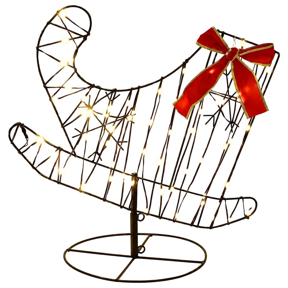 Christmas Reindeer with Sleigh 3 pcs 160 LEDs Warm White