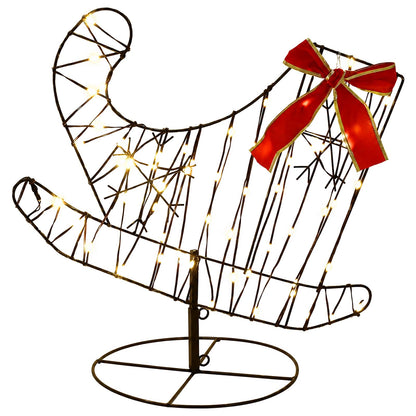 Christmas Reindeer with Sleigh 3 pcs 160 LEDs Warm White