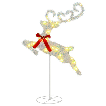 Christmas Reindeer with Sleigh 3 pcs 72 LEDs Warm White