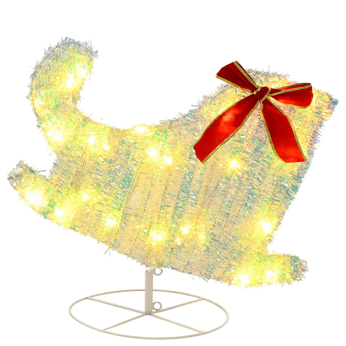 Christmas Reindeer with Sleigh 3 pcs 72 LEDs Warm White