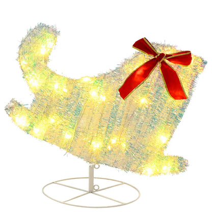 Christmas Reindeer with Sleigh 3 pcs 72 LEDs Warm White