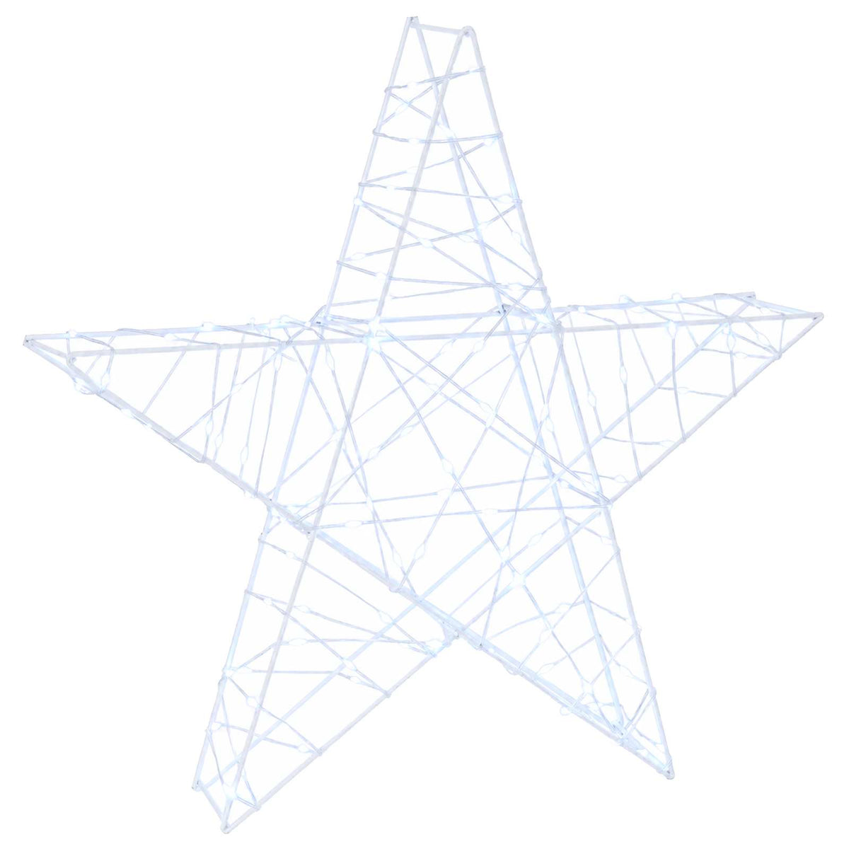 3D Christmas Star 120 LEDs Cold White 55 x 53.5 x 10 cm