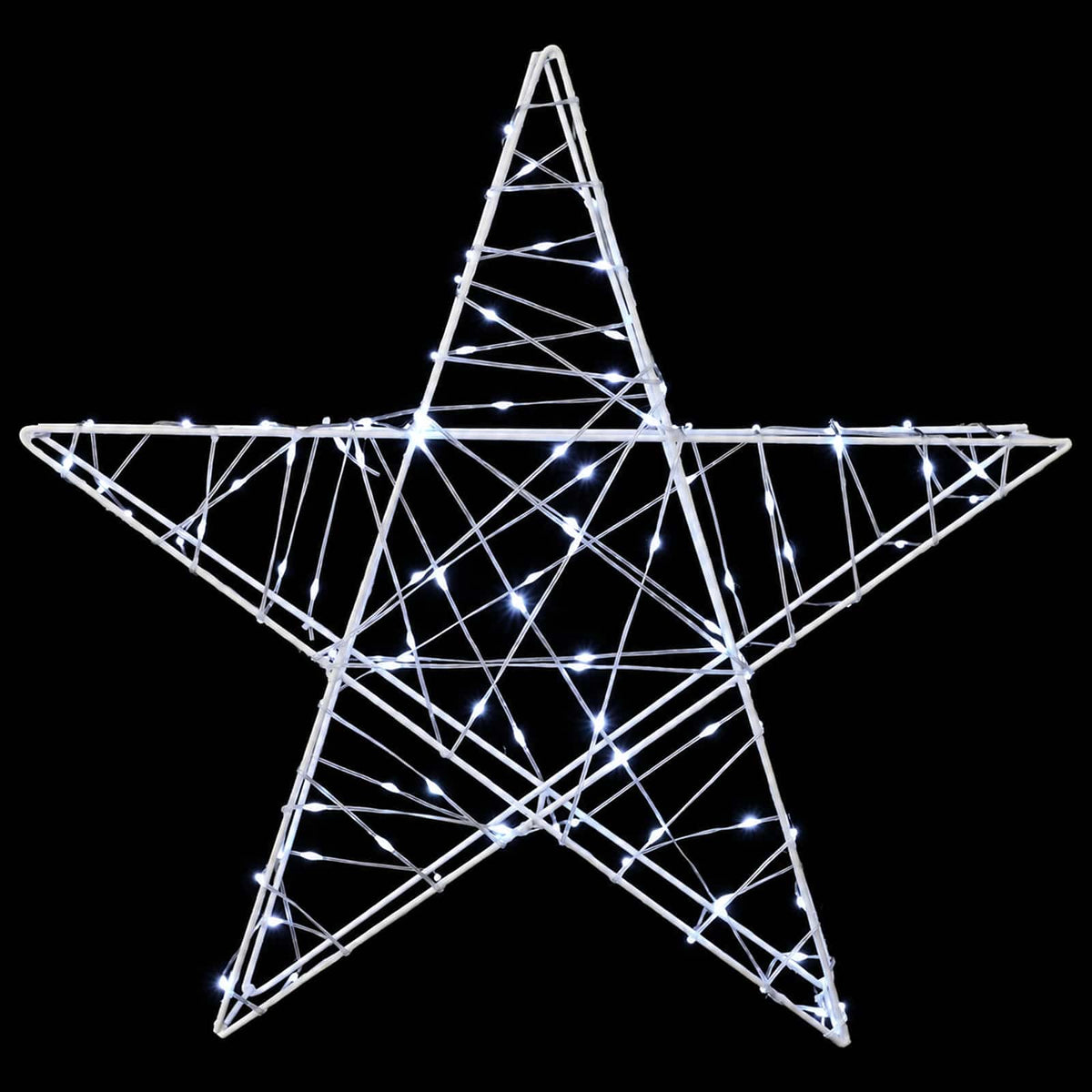 3D Christmas Star 120 LEDs Cold White 55 x 53.5 x 10 cm