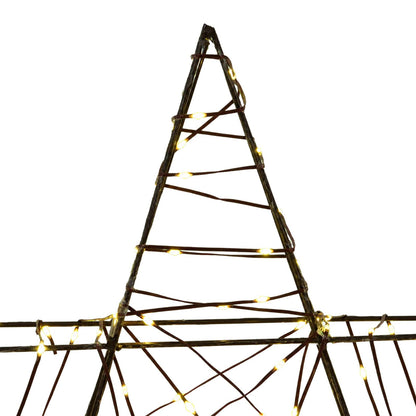 3D Christmas Star 120 LEDs Warm White 55 x 53.5 x 10 cm