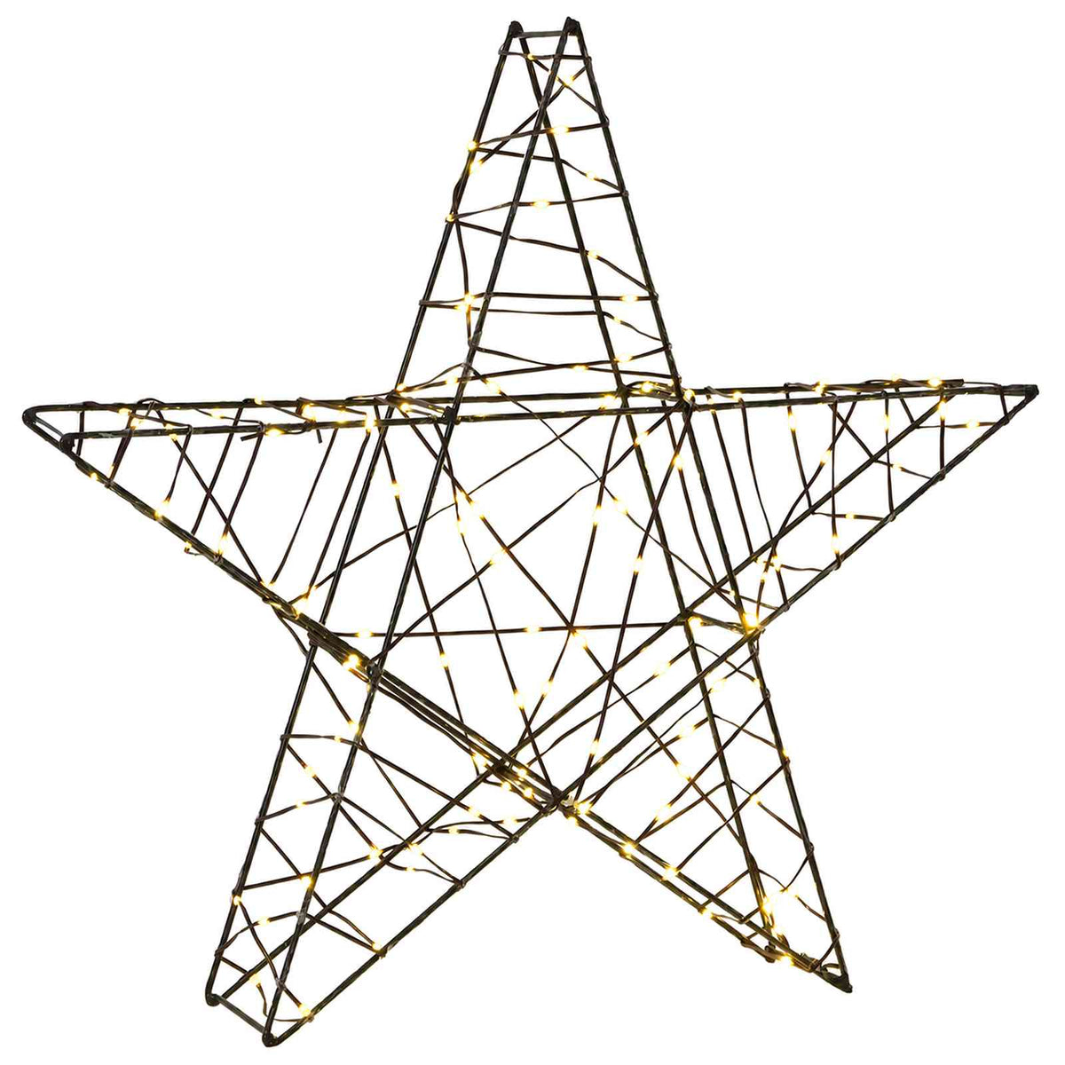 3D Christmas Star 120 LEDs Warm White 55 x 53.5 x 10 cm
