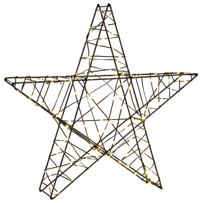 3D Christmas Star 120 LEDs Warm White 55 x 53.5 x 10 cm