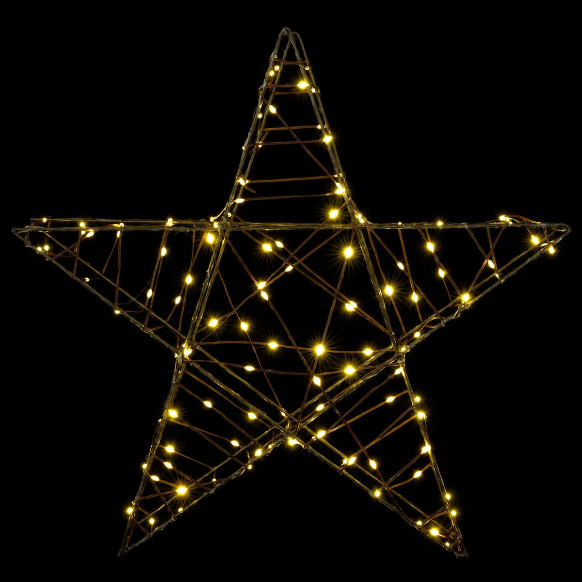 3D Christmas Star 120 LEDs Warm White 55 x 53.5 x 10 cm