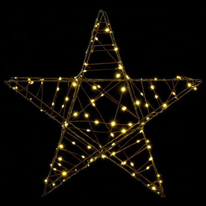 3D Christmas Star 120 LEDs Warm White 55 x 53.5 x 10 cm