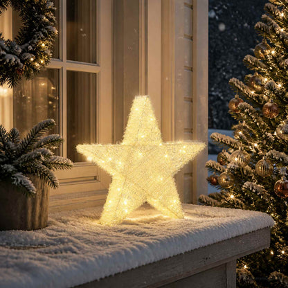 3D Christmas Star 50 LEDs Warm White 55 x 53.5 x 10 cm