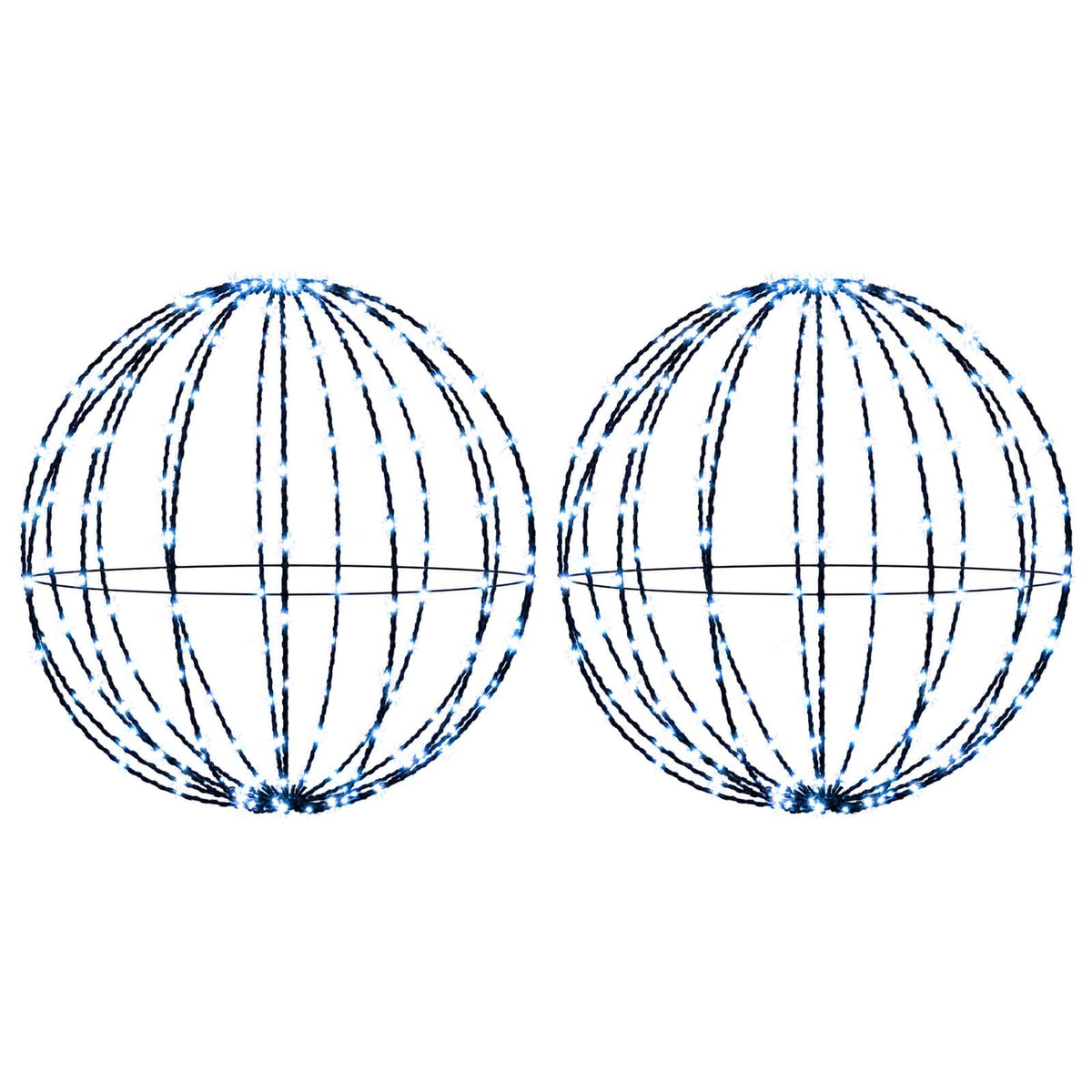 Christmas Finial Light 2 pcs 384 LEDs Blue Diameter 60 x 63 cm