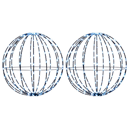 Christmas Finial Light 2 pcs 384 LEDs Blue Diameter 60 x 63 cm