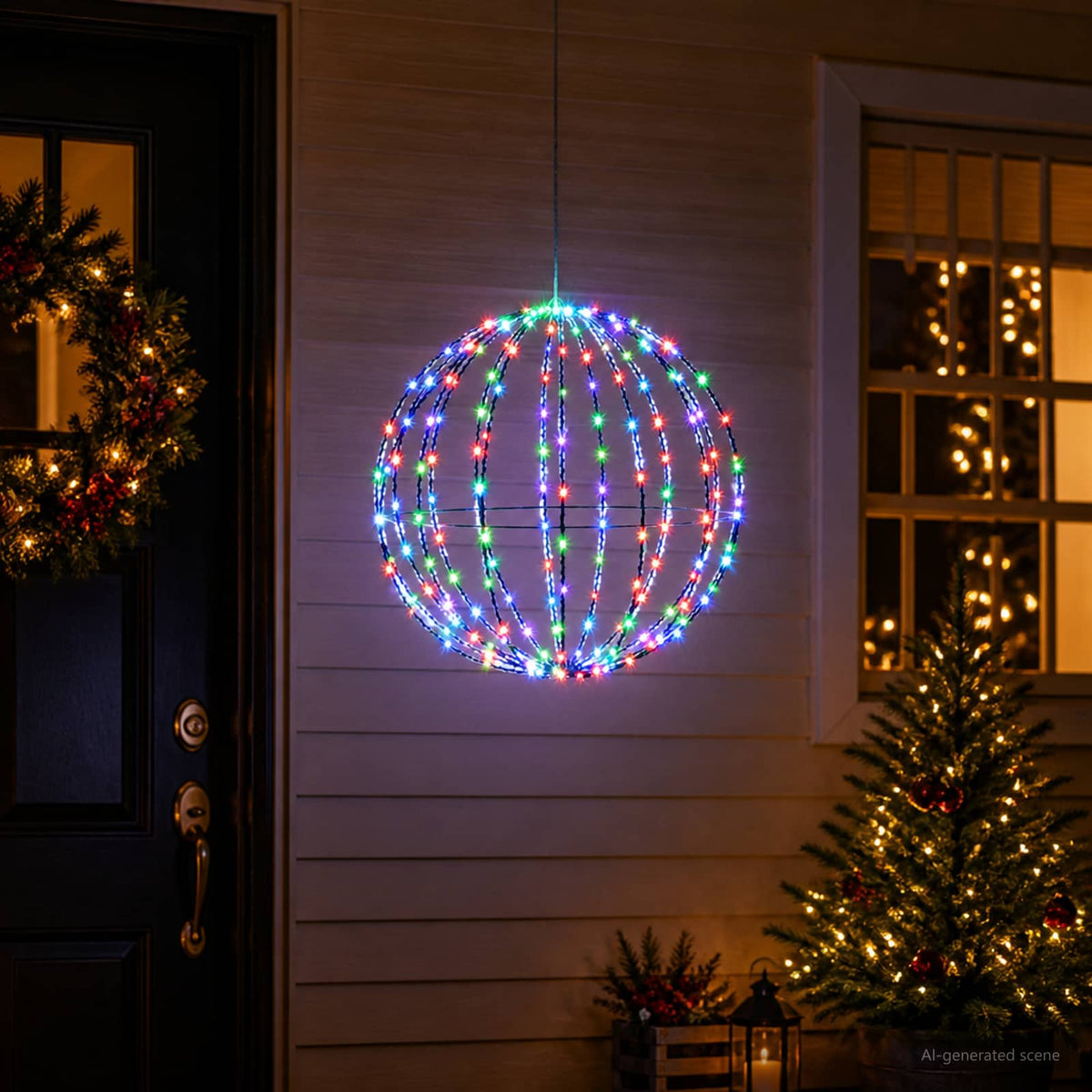Christmas Finial Light 160 LEDs Multicolour Diameter 50 x 52 cm