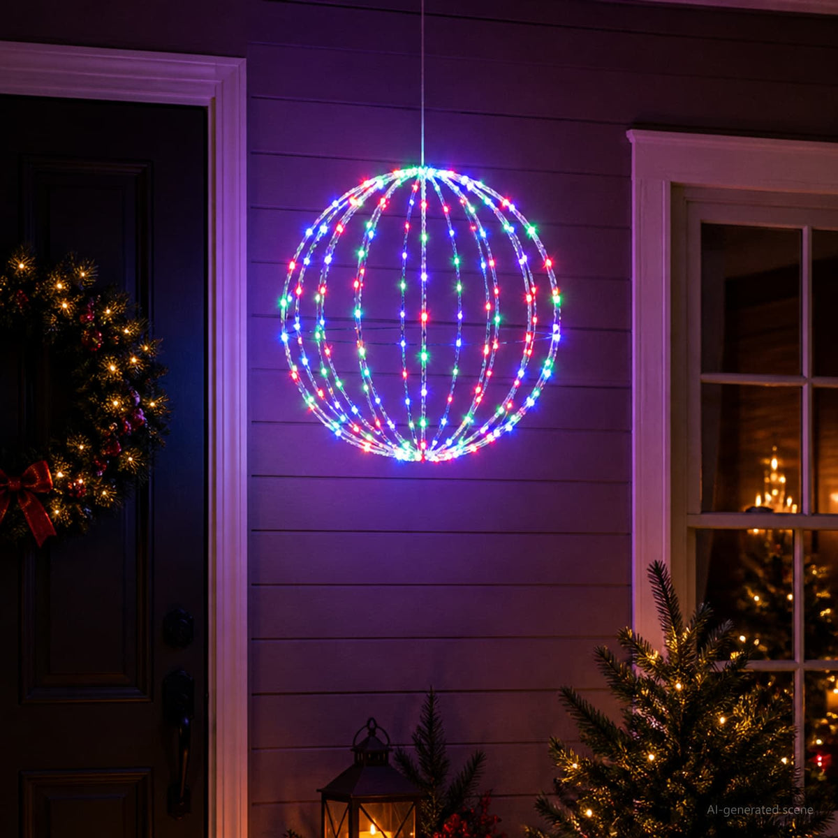 Christmas Finial Light 120 LEDs RGB Diameter 40 x 42 cm