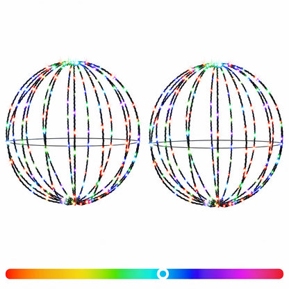 Christmas Finial Light 2 pcs 384 LEDs RGB Diameter 60 x 63 cm