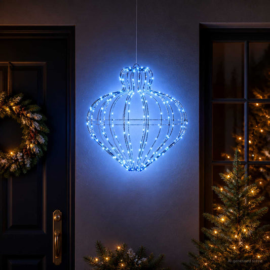 Christmas Finial Light 192 LEDs Blue Dia. 40 x 40 cm