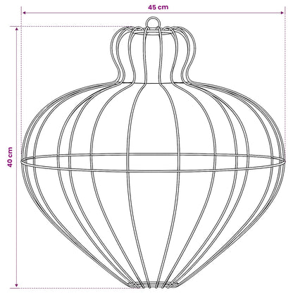 Christmas Finial Light 192 LEDs Multicolour Dia. 40 x 40 cm