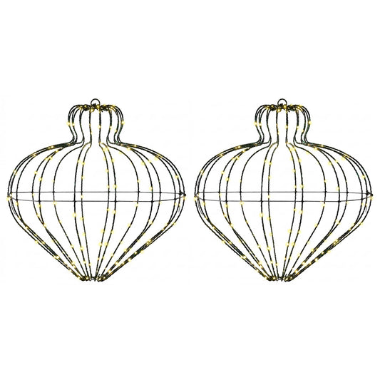 Christmas Finial Light 2 pcs 384 LEDs Warm White