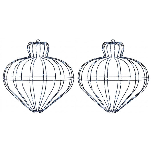 Christmas Finial Light 2 pcs 384 LEDs Cold White